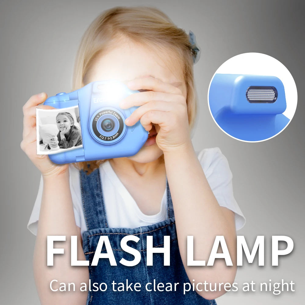 Instant Print Camera 10x Digital Zoom for kids