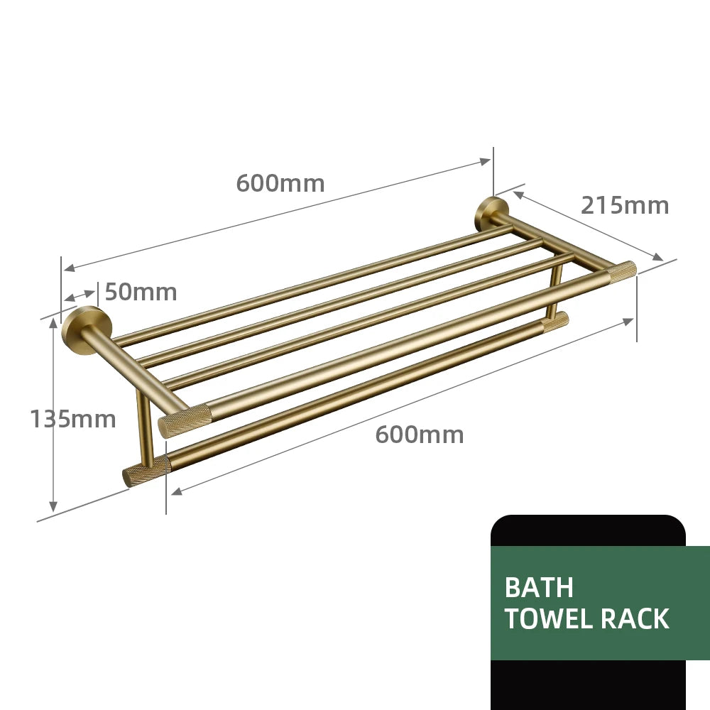 Brushed Gold Bathroom Towel Bar