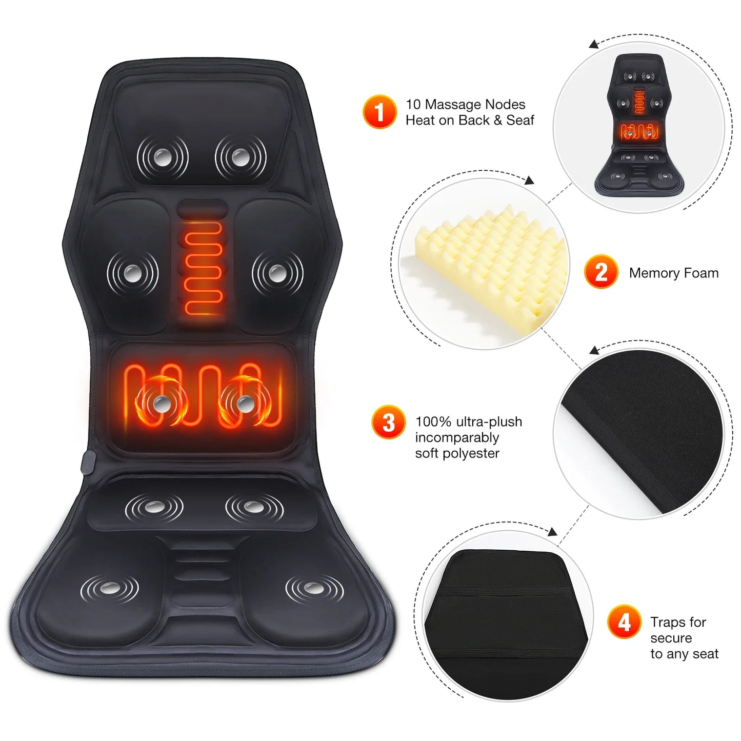 Electric Back Massager Infrared Full-Body Massageme