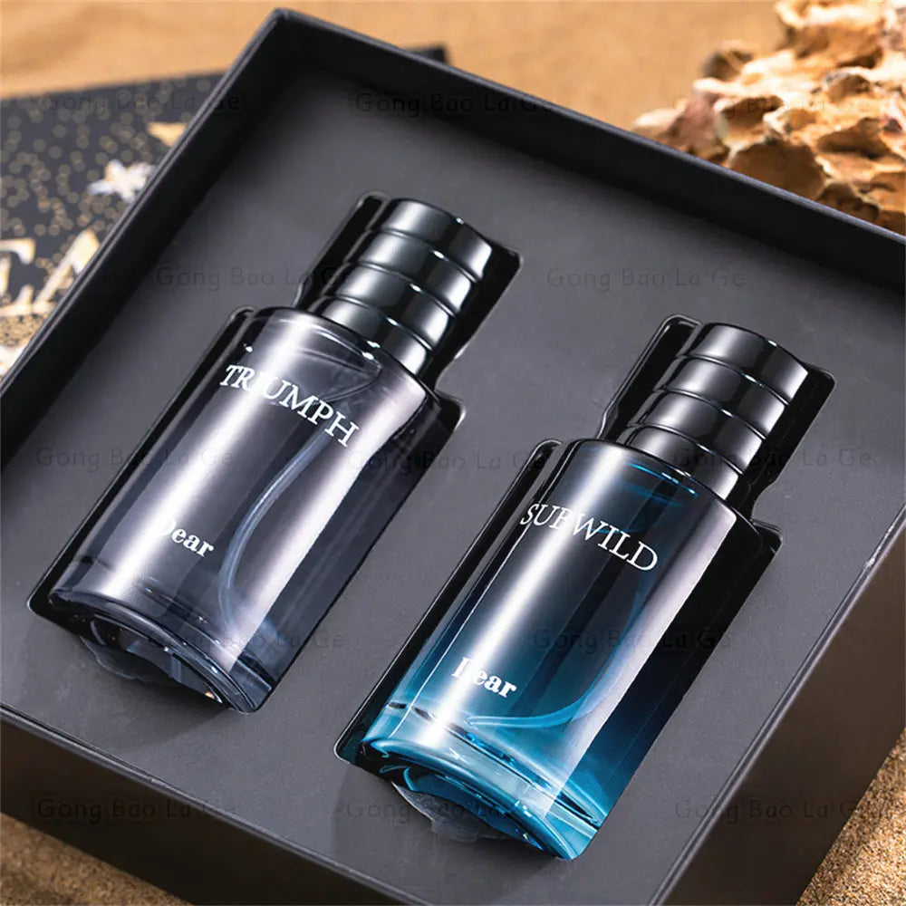 Men Perfume Gift Box Two Piece Set Lasting Floral Scent