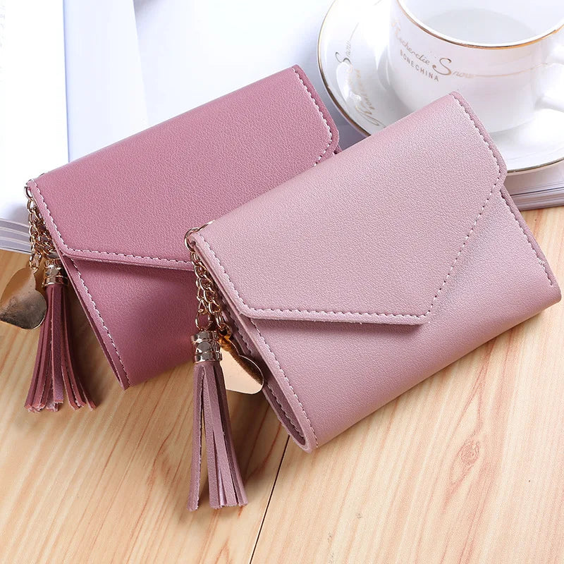 Women Luxury Tassels Wallet Hasp Small Wallet Trend Coin Purse Ladies Card Holder Pouch