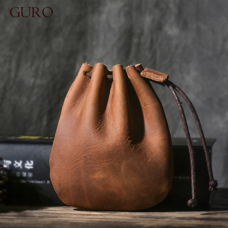 GURO Handmade Genuine Leather Small Coin Purse