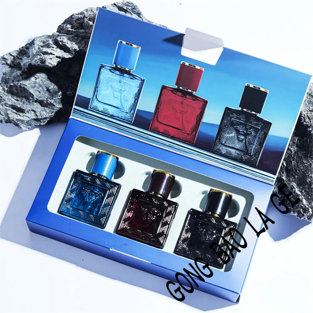 Brand 90ml Men Perfume Gift Box 3pcs Set