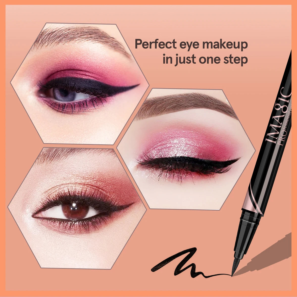 Waterproof Eyeliner Shine Eyeliner Matte Make Your Beauty Black Long Lasting Eyeliner Pen Makeup Cosmetic Tool