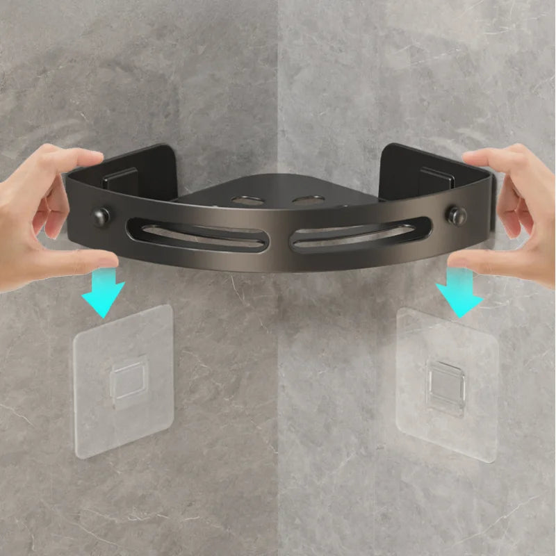 Wall-mounted No-punching Bathroom Shelf Multi-functional Shampoo Shower Gel Holder