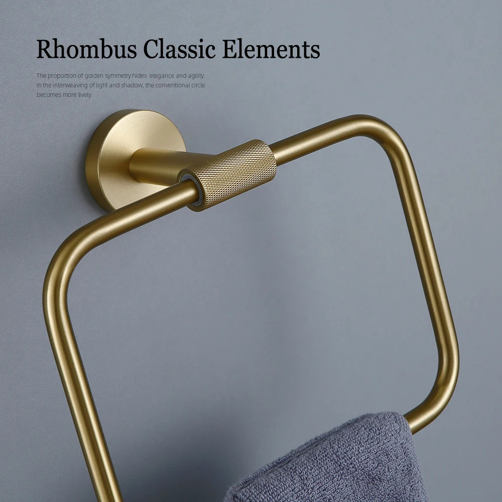 Brushed Gold Bathroom Towel Bar