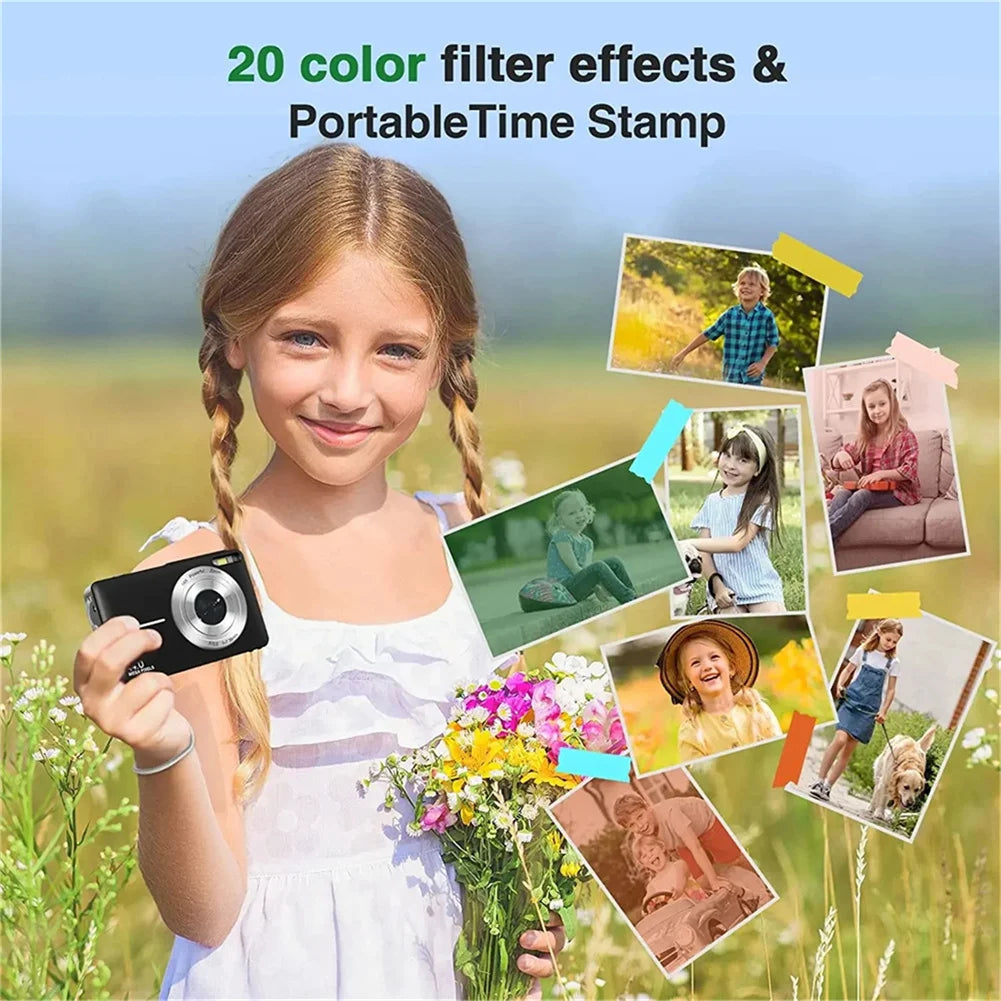 Digital Camera FHD 1080P 44MP Camera 16X Zoom Anti Shake Waterproof Compact Portable Camera For Students Boys Girls DC403