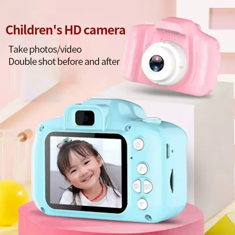 X2 Kids Mini Camera 1080P 2 Inch HD Screen Cameras Digital Vintage Cartoon Cute Children Gifts Photography Outdoor Toys 16/32GB