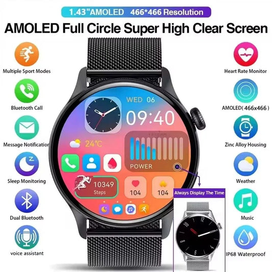 New Smart Watch Sports World Clock Calculator Bluetooth Call Smartwatch For iOS Android Smartphone