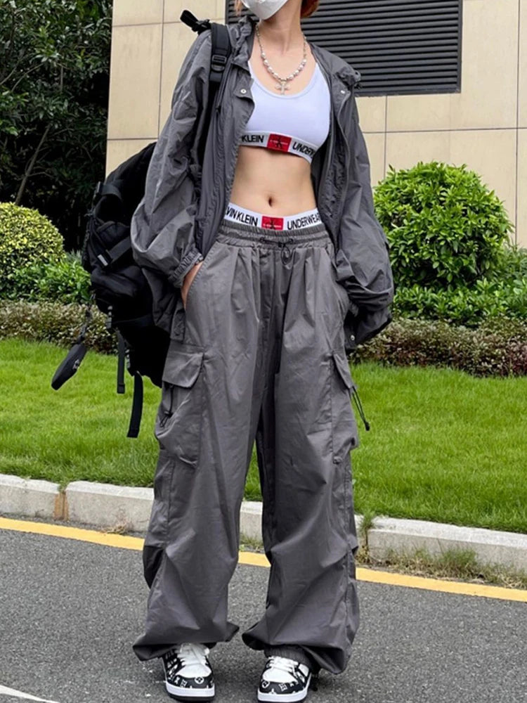 Women Hippie Streetwear Oversize Pockets Cargo pants