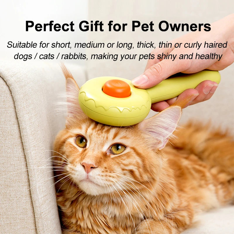 Hamburger Cat Brush Comb Avoid Hairball Loose Hair Remover For Cats