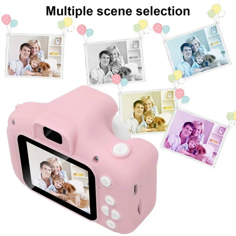 X2 Kids Mini Camera 1080P 2 Inch HD Screen Cameras Digital Vintage Cartoon Cute Children Gifts Photography Outdoor Toys 16/32GB