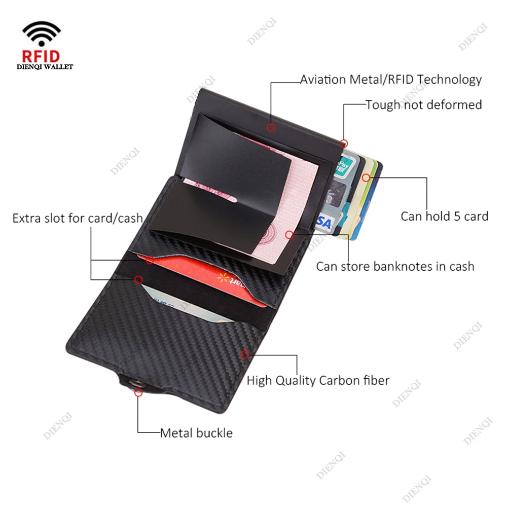 Carbon Wallet for men's & women's  Money Card Holder