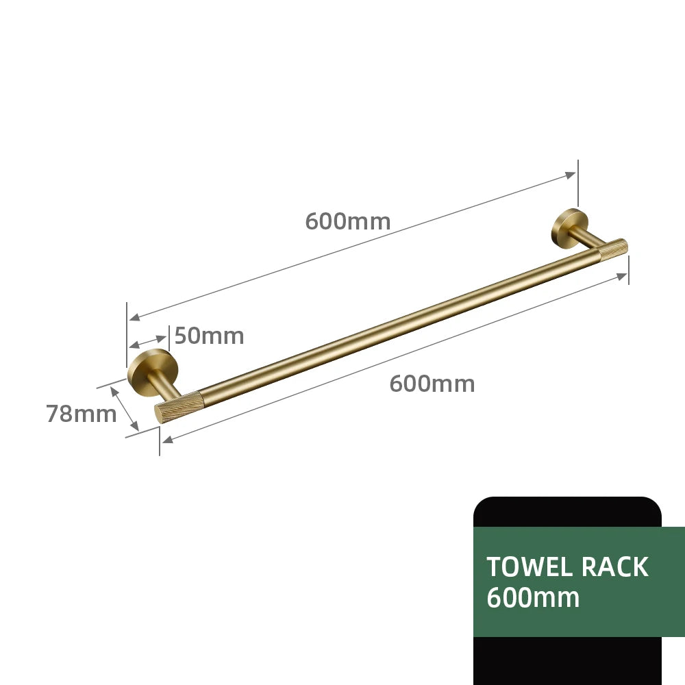 Brushed Gold Bathroom Towel Bar