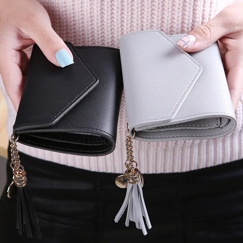 Women Luxury Tassels Wallet Hasp Small Wallet Trend Coin Purse Ladies Card Holder Pouch