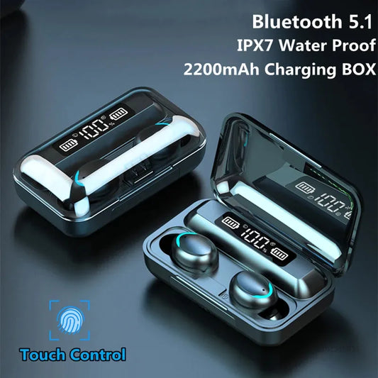 New Wireless Bluetooth Earphone with LED Display Touch Noise™