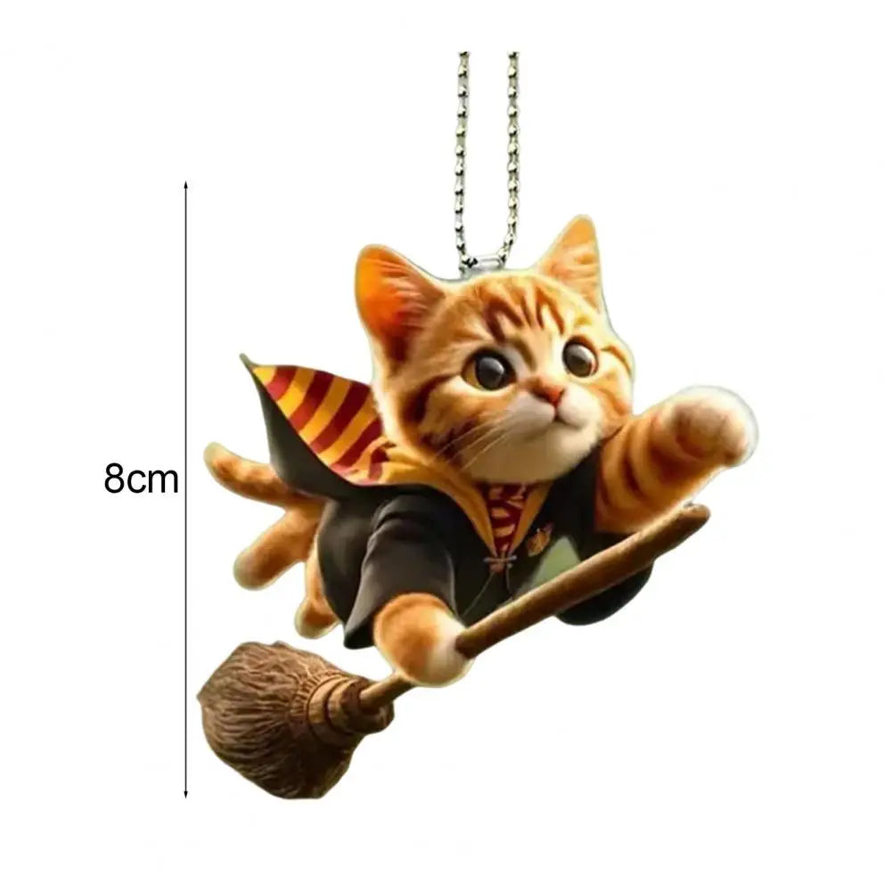 Cat Shaped Pendant Car Rearview Mirror