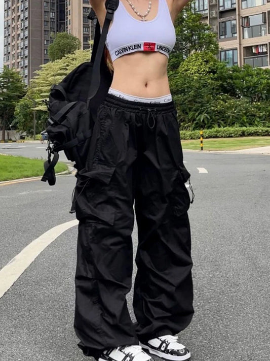 Women Hippie Streetwear Oversize Pockets Cargo pants