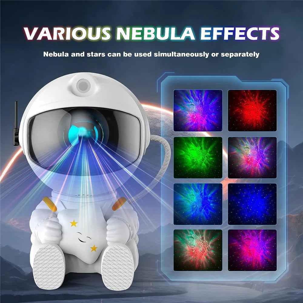 Star Projector Galaxy Night Light Astronaut Space Projector Starry Nebula Ceiling LED Lamp for Bedroom Home Decorative