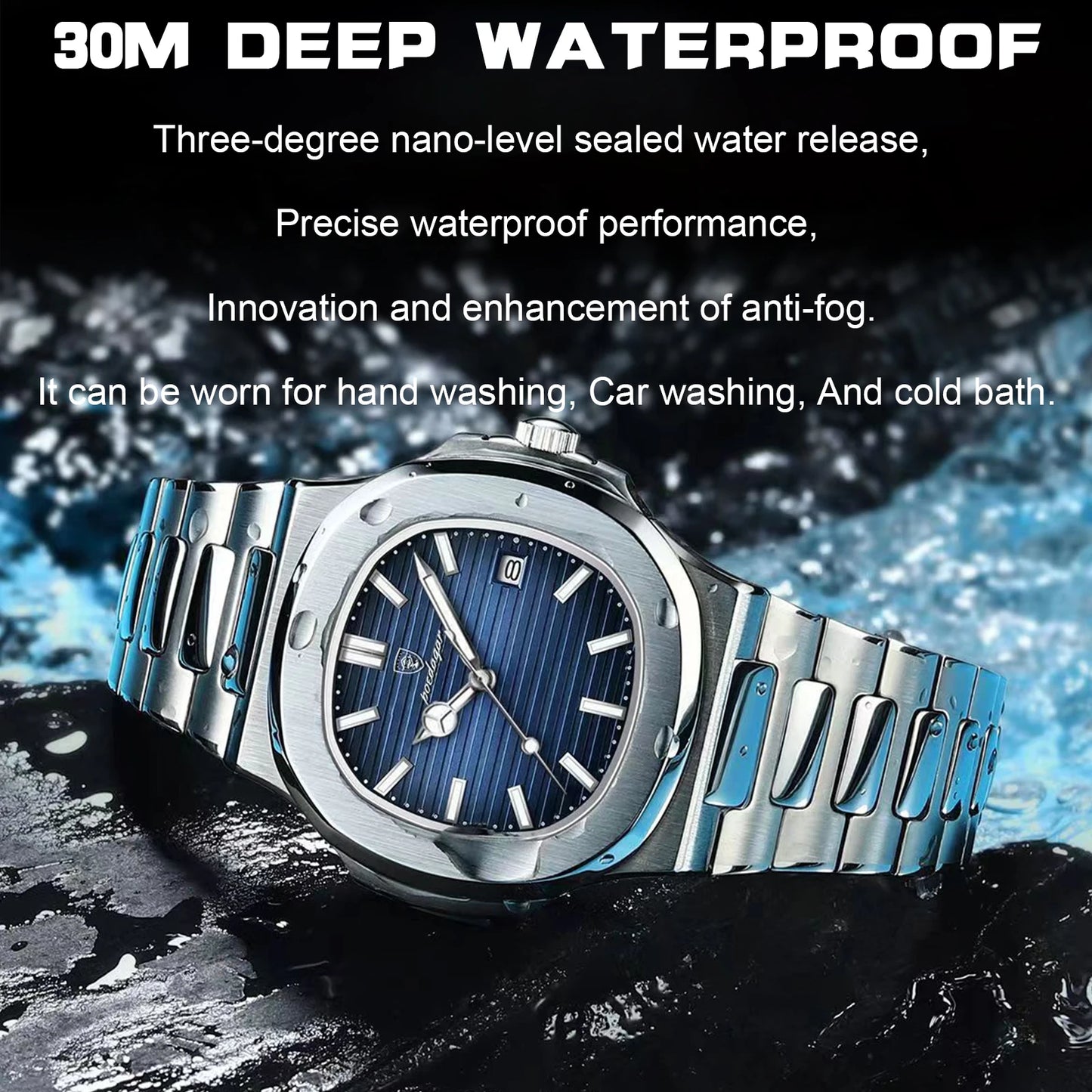 New POEDAGAR Luxury Watch Business Waterproof for Men