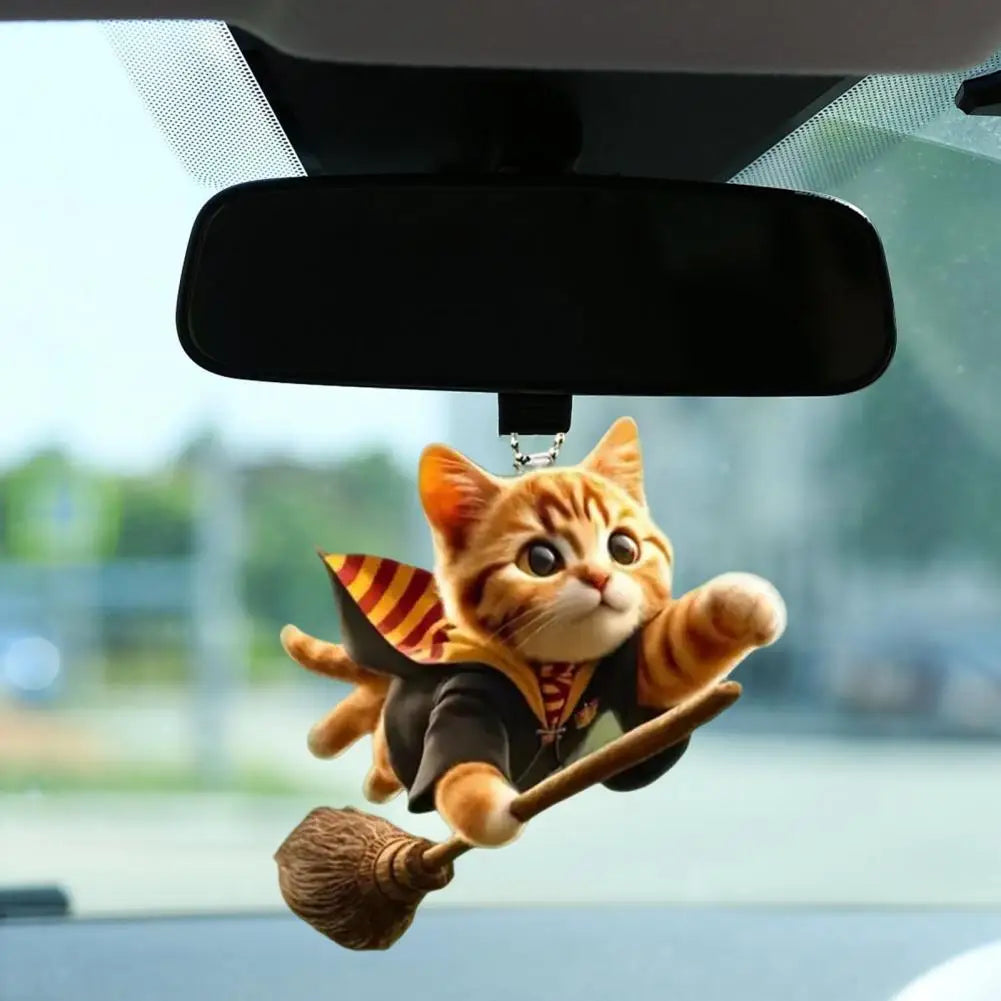 Cat Shaped Pendant Car Rearview Mirror