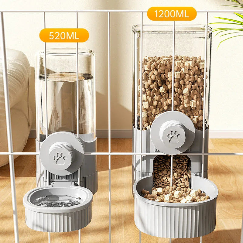 Pet Cage Hanging Feeder Automatic Fountain Water Bottle Food Dispenser Puppy Drinking Bowl Dog Cat Rabbit Bird Feeding Product