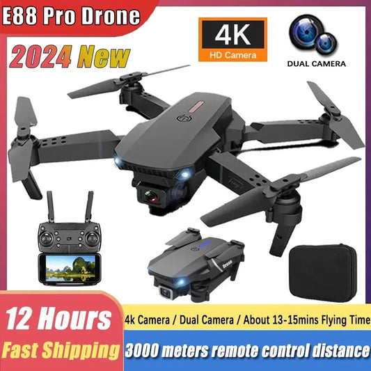 RC Drone 4K Professinal Wide Angle Dual HD Camera Foldable RC Helicopter WIFI FPV Height Hold Apron Sell RC 3000m