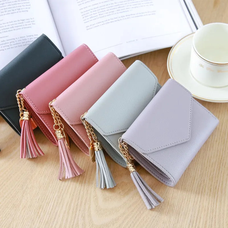 Women Luxury Tassels Wallet Hasp Small Wallet Trend Coin Purse Ladies Card Holder Pouch