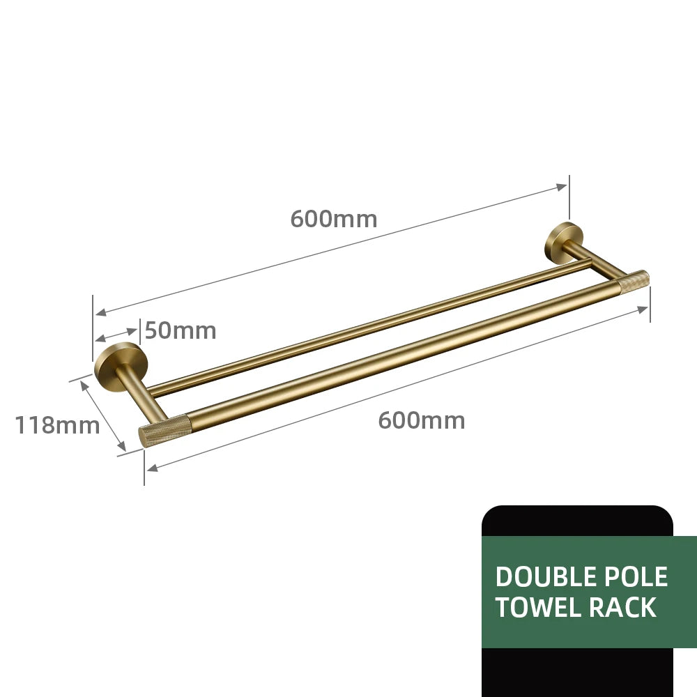 Brushed Gold Bathroom Towel Bar