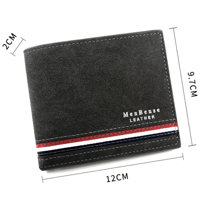 Short Men Wallets Zipper Coin Pocket Slim Card Holders