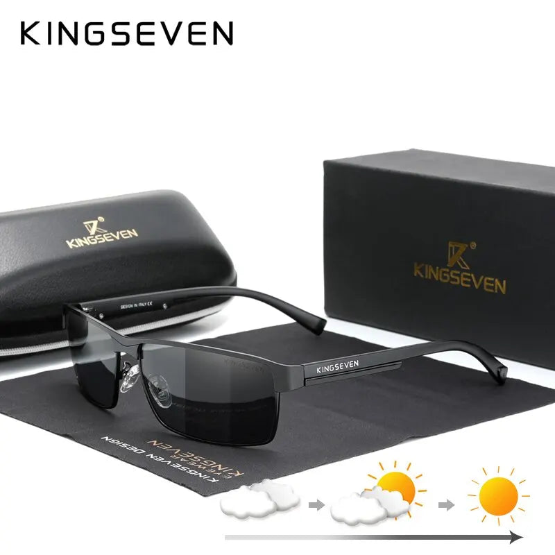 KINGSEVEN Men Polarized Photochromic Sunglasses