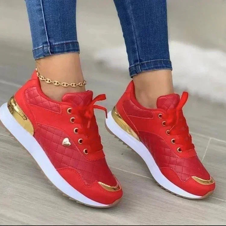 Women's Mesh Sneakers Patchwork Lace Up Flat Shoes for Women Lightweight shoes