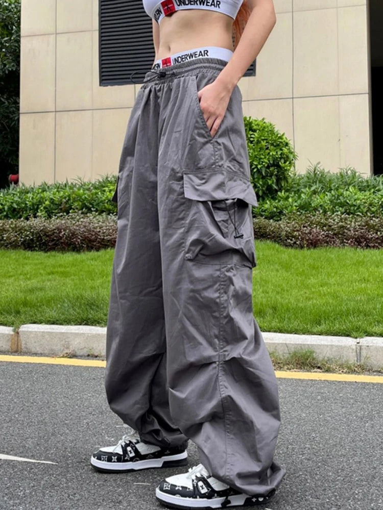 Women Hippie Streetwear Oversize Pockets Cargo pants