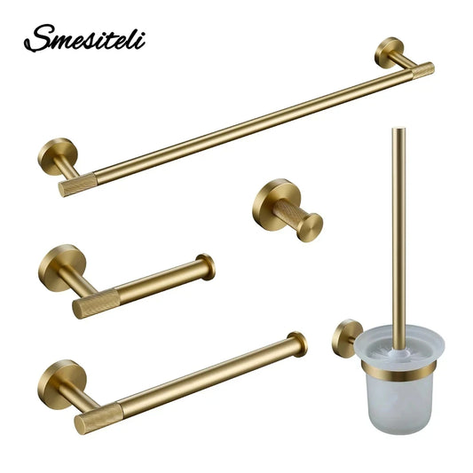 Brushed Gold Bathroom Towel Bar